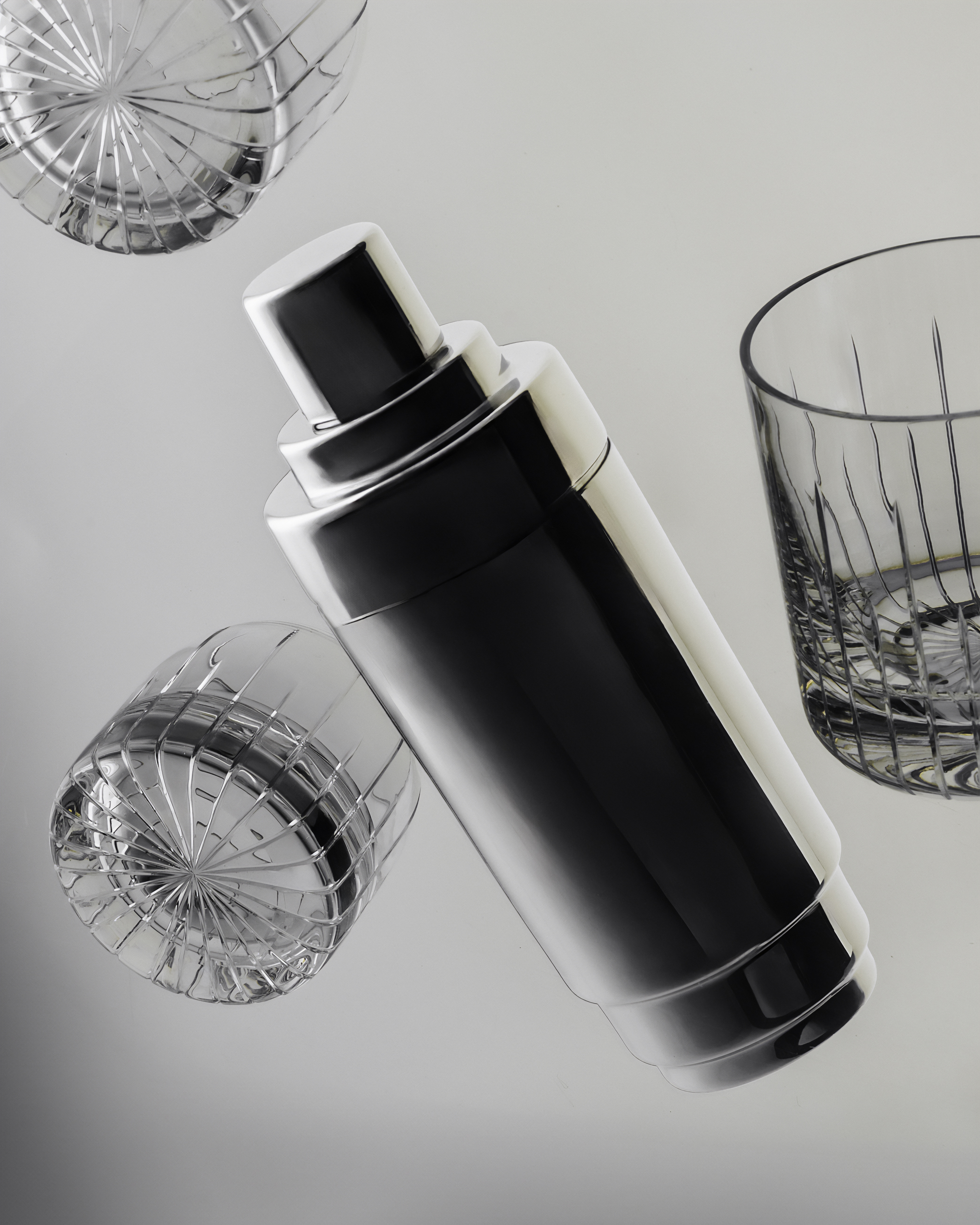 Cocktail shaker on dark background